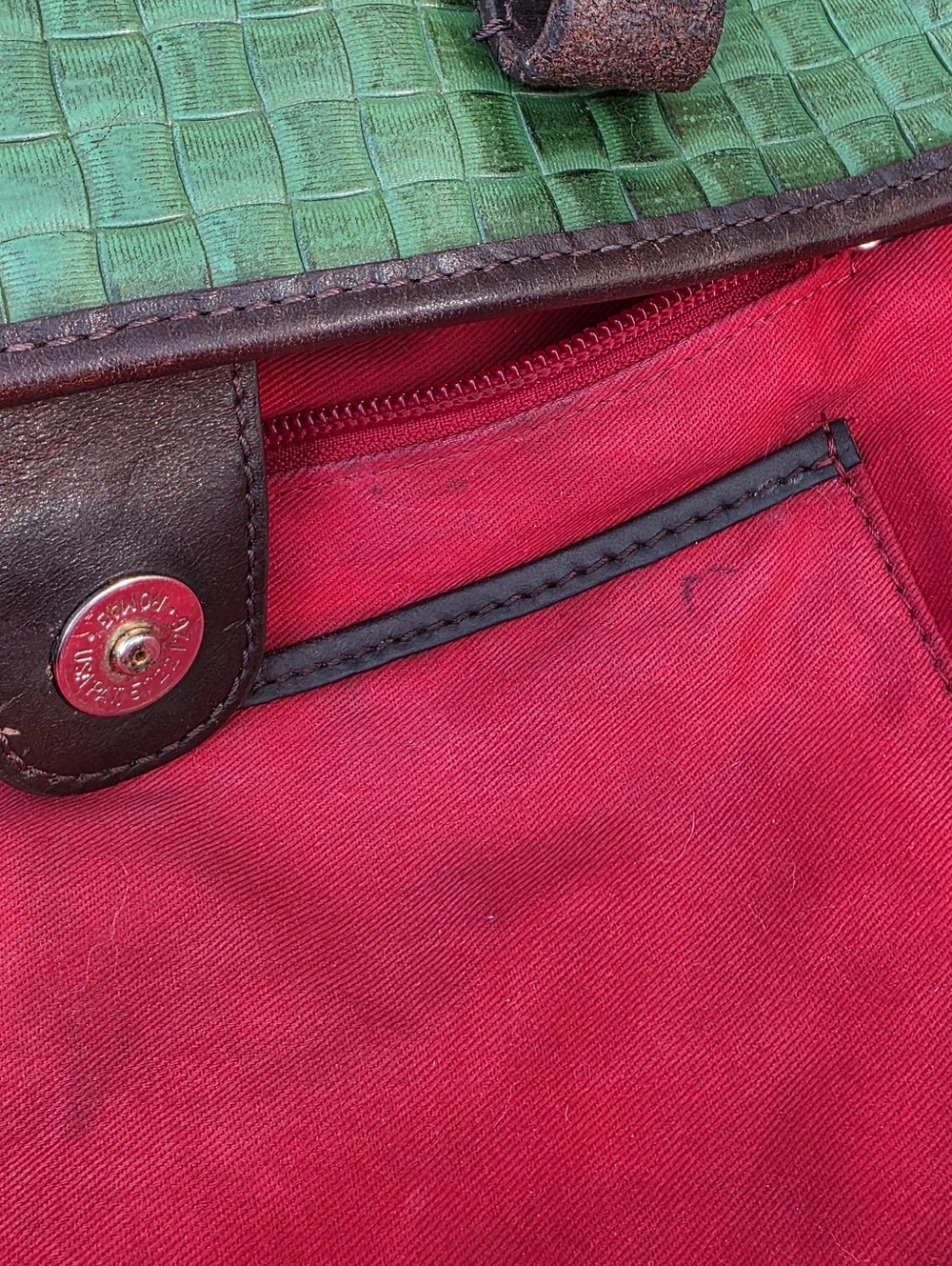 Dooney & Bourke Beguiling Shamrock Green Woven Tote and Matching Large Wristlet - Picture 13 of 16